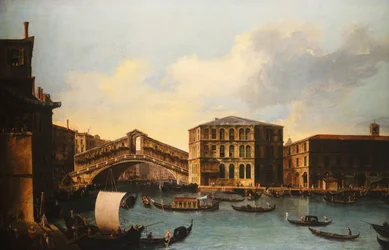 De Rialtobrug, Venetië, vanuit het noorden, 1753