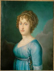 Maria Antonia van Sicilië, echtgenote van Groothertog Leopold II (schilderij op doek)