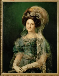 Maria Christina de Bourbon, vierde vrouw van Fernando VII (schilderij op doek)