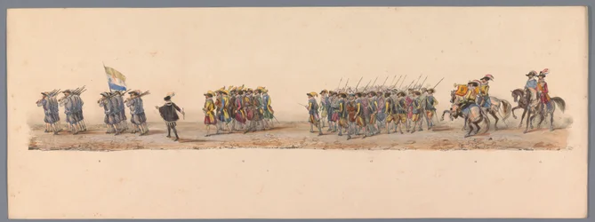 Historische optocht bij het tweede eeuwfeest van de Utrechtse Hogeschool, 1836 (plaat 4)