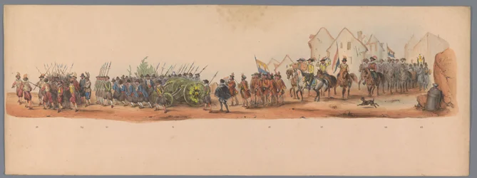 Historische optocht bij het tweede eeuwfeest van de Utrechtse Hogeschool, 1836 (plaat 10)
