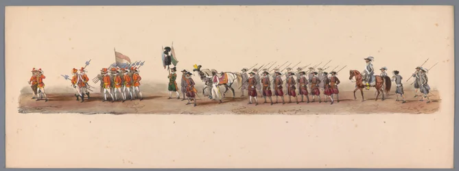 Historische optocht bij het tweede eeuwfeest van de Utrechtse Hogeschool, 1836 (plaat 3)