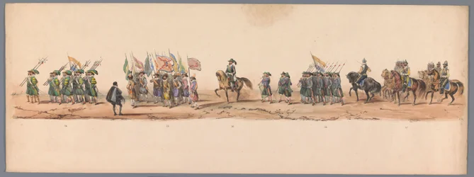 Historische optocht bij het tweede eeuwfeest van de Utrechtse Hogeschool, 1836 (plaat 9)