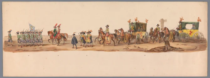 Historische optocht bij het tweede eeuwfeest van de Utrechtse Hogeschool, 1836 (plaat 6)