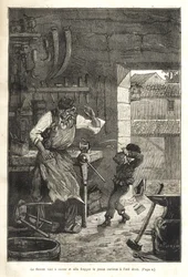Biographie populaire illustrée de Gambetta - De folie brak en raakte de jonge toeschouwer in het oog