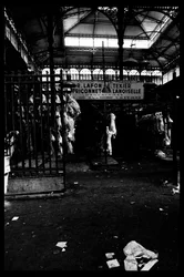Les halles de Paris net voor de sloop van augustus 1971 (zw/w foto)