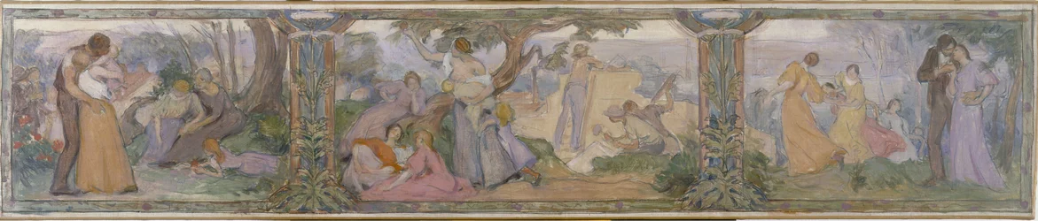 Schets voor het stadhuis van Issy-les-Moulineaux: La Vie, tussen 1896 en 1897