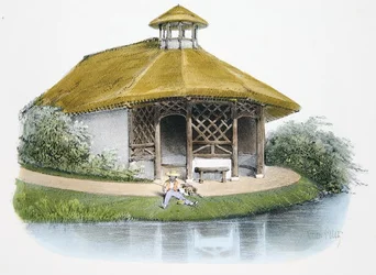 Landelijk paviljoen, illustratie uit 