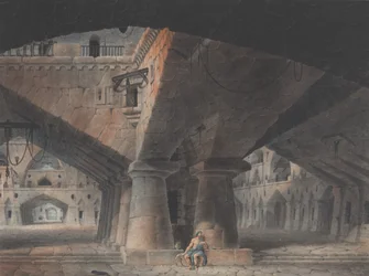Man zittend in de gevangenis, 1781
