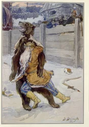 Berengevecht in de tijd van tsaar Feodor I Ivanovich van Rusland