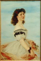 V.Müller, Portret van Berta von Radowitz als jong meisje