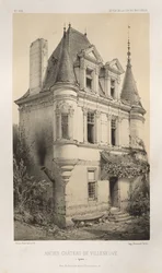 Pittoreske Architectuur of Monumenten van de 15e en 16e Eeuw: Kastelen van Frankrijk uit de 15e en 16e Eeuw: Pl. 9, Oud Kasteel van Villeneuve (Yonne)