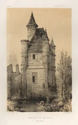 Pittoreske Architectuur of Monumenten van de 15e en 16e Eeuw: Kastelen van Frankrijk uit de 15e en 16e Eeuw: Pl.11, Kasteel van Maulny (Haute-Marne)