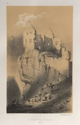 Pittoreske Architectuur of Monumenten van de 15e en 16e Eeuw: Kastelen van Frankrijk uit de 15e en 16e Eeuw: Pl. 30, Kasteel van Crussol (Drome)