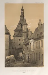 Pl. 42, Toren van de Horloge van St. Fargeau Yonne, 1860