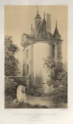 ...Pl. 83, Poort van het Kasteel van Saint-Martin-Du-Bec Seine Inférieure, 1860