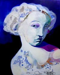 Abstract portret van een vrouw