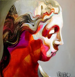 Abstract: profiel van een vrouw