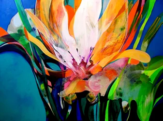 Levendige abstracte bloem