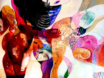 Levendige abstracte stroming