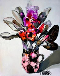 Levendige abstracte bloemen