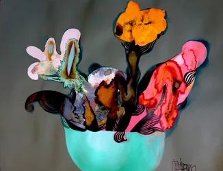 Levendige abstracte bloemen