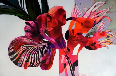 Levendige abstracte bloemen