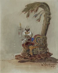 Decorontwerp voor de opera Ruslan en Lyudmila door M. Glinka