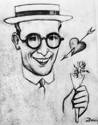 Karikatuur van Harold Lloyd