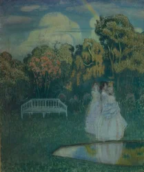 Park badend in schaduwen, 1904