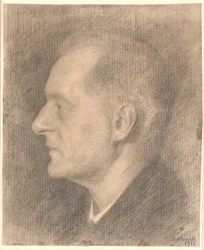 Portret van Alfred Bramsen, profiel enz.