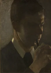 Portret van Svend Hammershøi, de broer van de kunstenaar