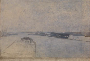 Uitzicht vanaf Kvæsthusgade over de haven van Kopenhagen