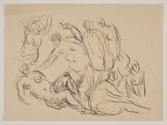 Compositie met zeven naakte vrouwen