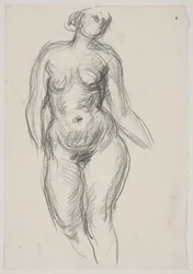 Staand vrouwelijk model