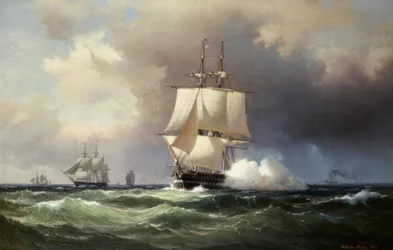 Zeilschip op volle zee