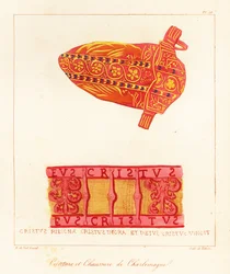 Riem en schoen van Keizer Karel de Grote, 748-814