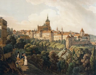 Uitzicht op Praag vanaf Belvedere