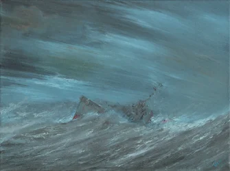 USS Monaghan verloren in de Tyfoon van de Stille Oceaan 18 december 1944