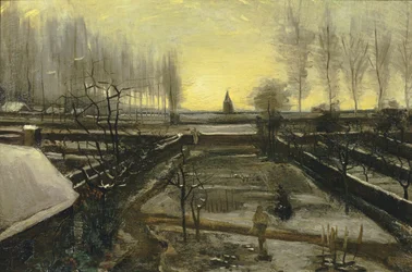De Pastorie Tuin in Nuenen in de Sneeuw, 1885