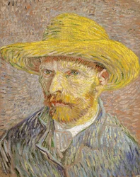 Zelfportret met strohoed