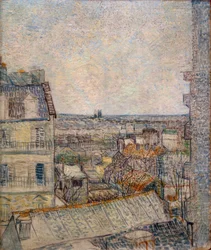 Uitzicht vanuit het raam van het appartement in de Rue Lepic