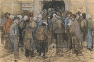 De armen en het geld (drukte voor het staatsloterijkantoor). 1882