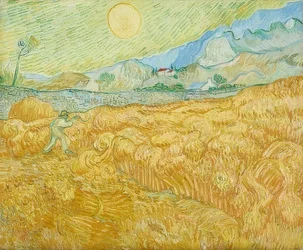 De oogst, korenveld met maaier (La moisson). 1889