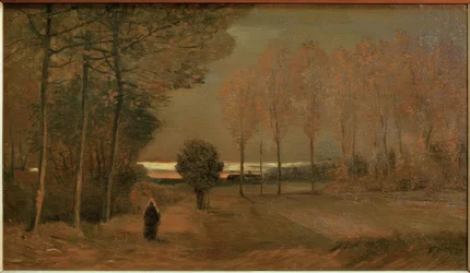 Herfstlandschap bij avond