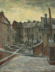 Huizen gezien vanaf de achterkant