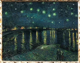 La nuit etoilee - Sterrennacht, Arles 1888 (schilderij op doek)