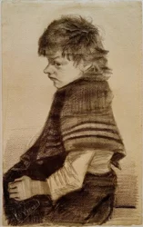 Meisje met omslagdoek