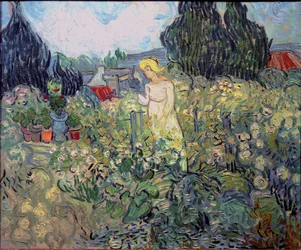 Mevrouw Gachet in haar tuin in Auvers sur Oise