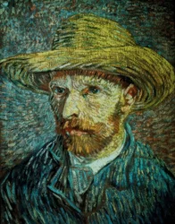 Zelfportret met strohoed